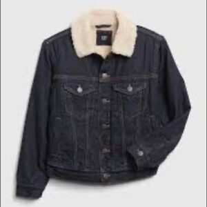GAP Denim Jacket Sherpa Western stich size Small